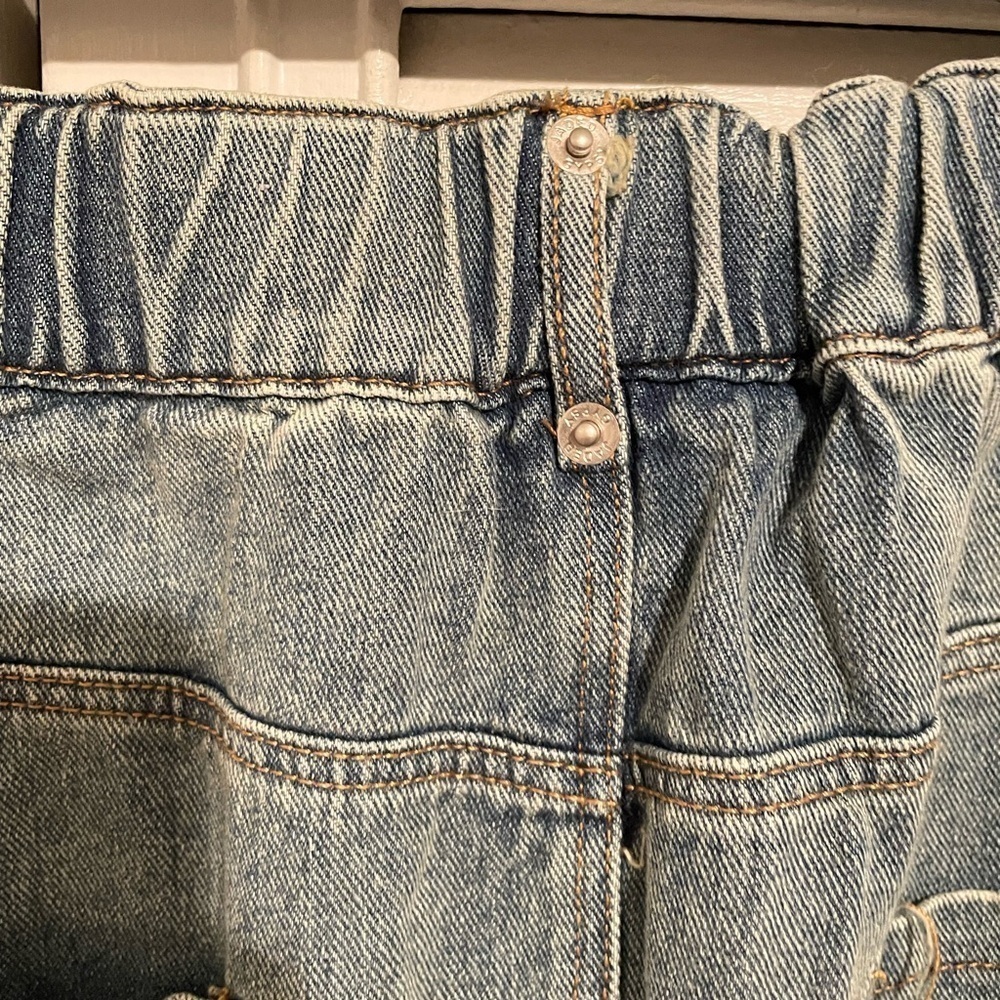 Jaded gypsy jewel distressed denim light wash skirt - Picture 11 of 13